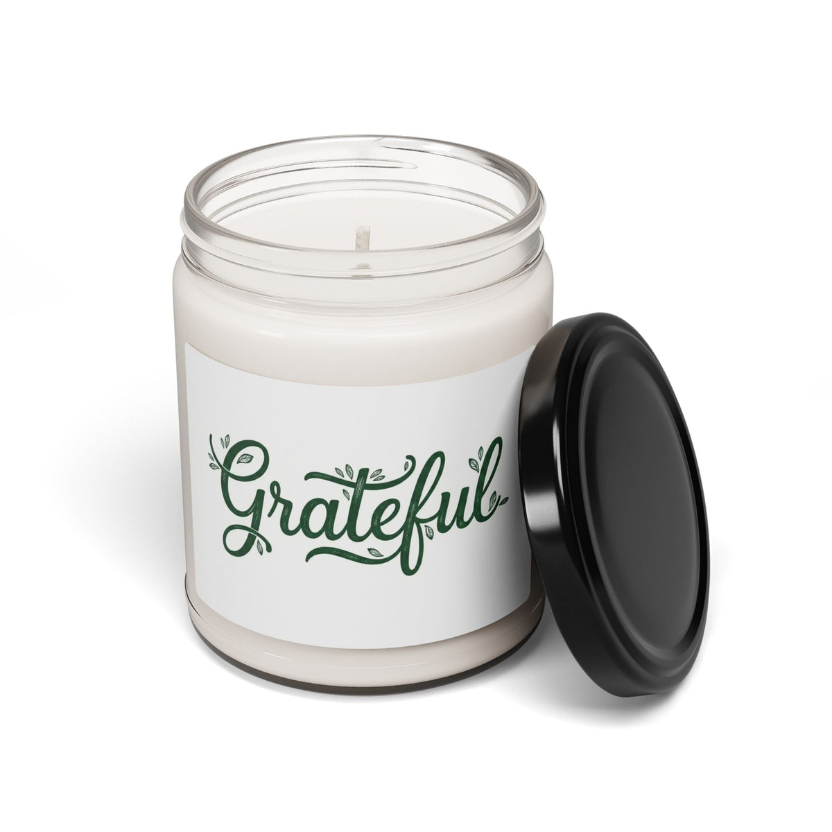 Grateful Soy Candle jar packaged and ready to ship