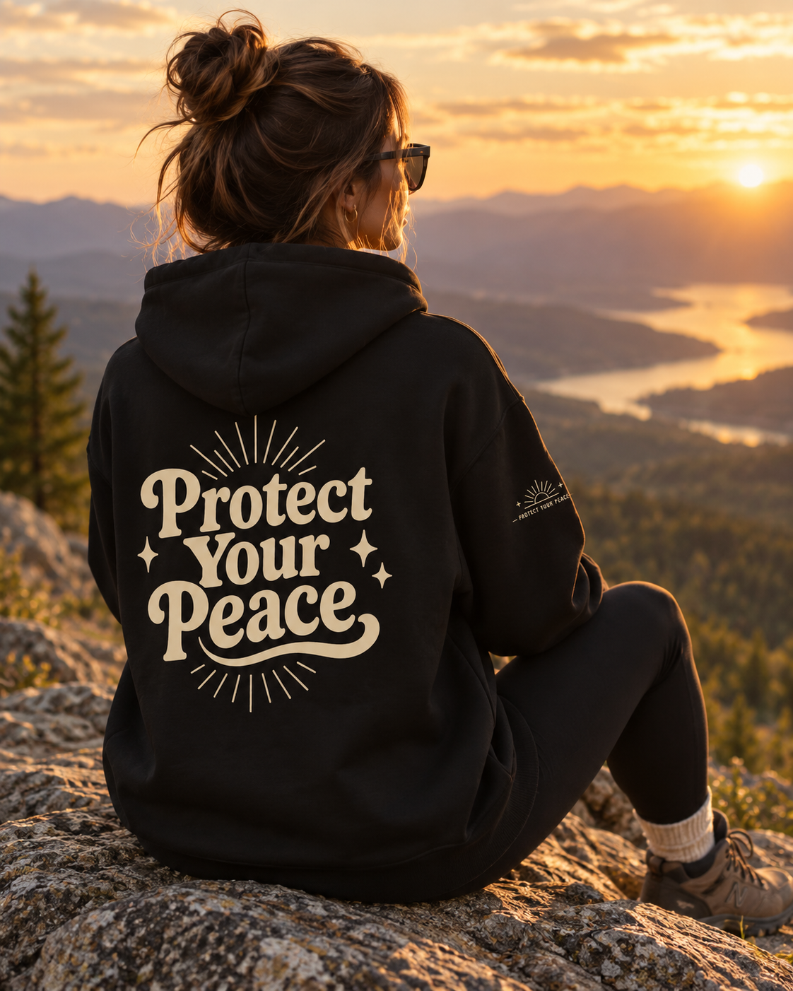 Protect Your Peace relaxed hoodie from Power of Positivity Official Store