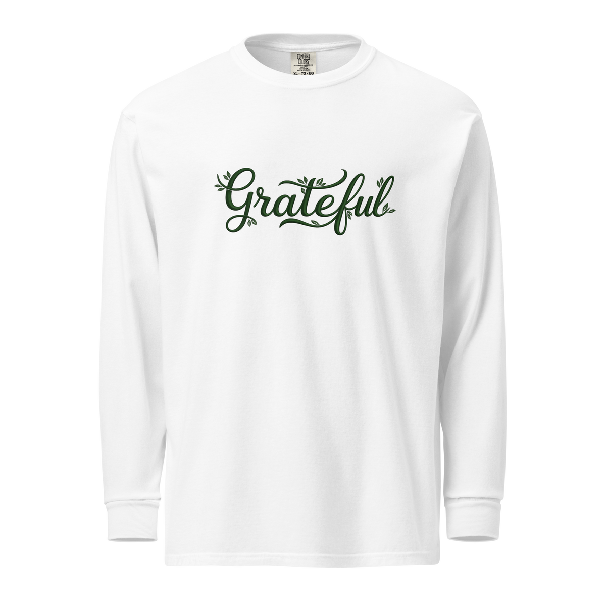Always Start With A Grateful Heart long sleeve gratitude t-shirt for daily mindset and wellness