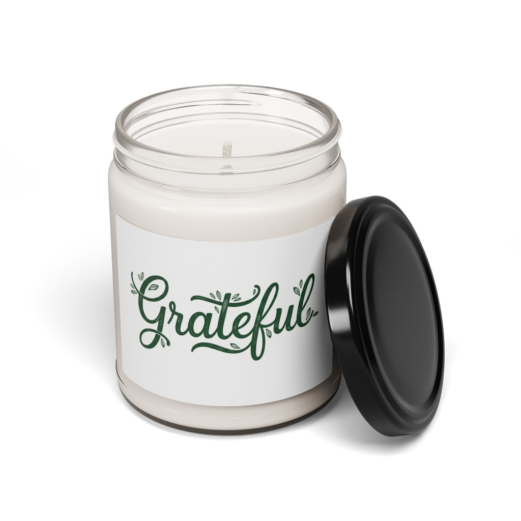 Grateful Soy Candle - 9oz Scented Jar for Gratitude & Relaxation