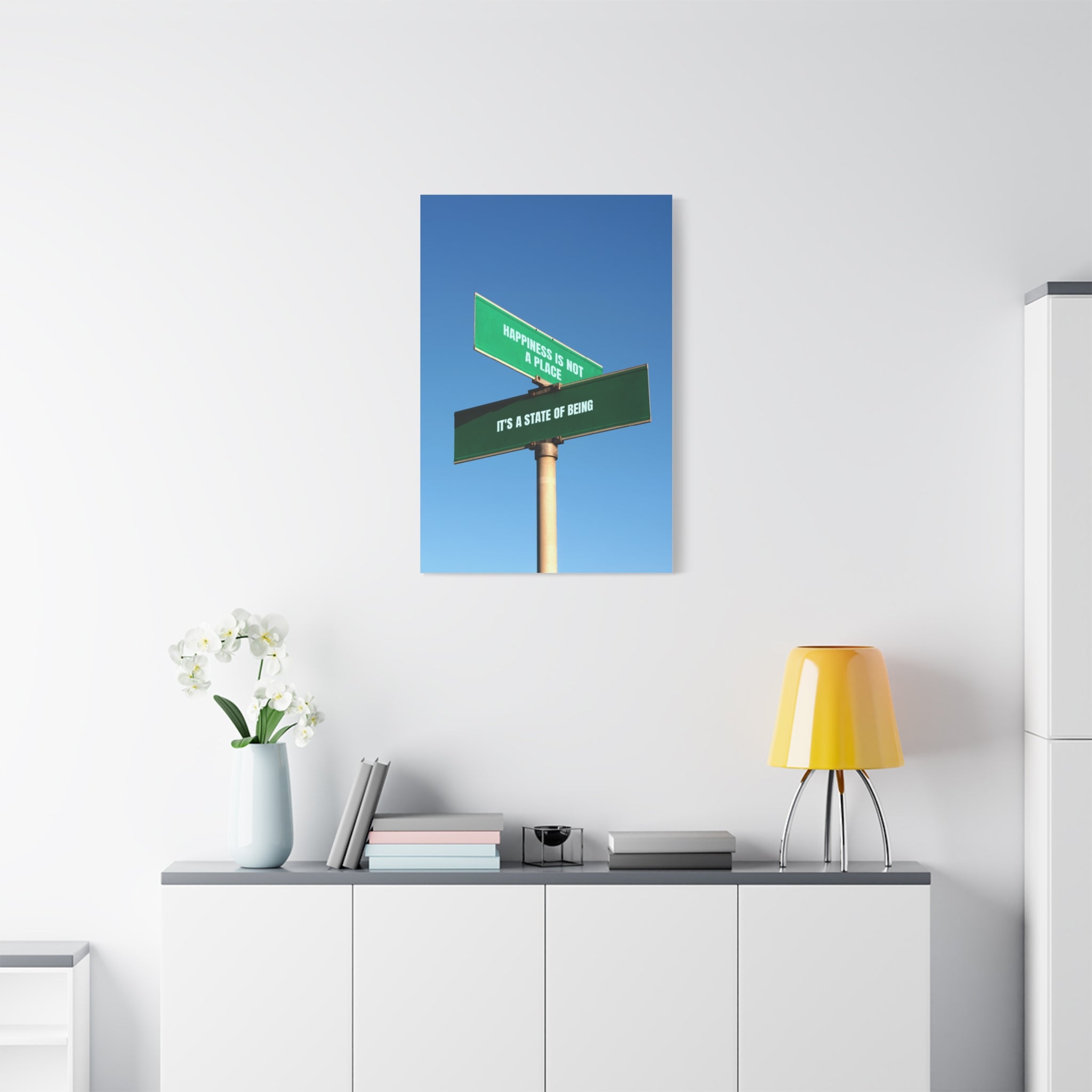 Happiness Is a State of Being Canvas – Inspirational Wall Art