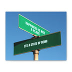 Happiness Is a State of Being Canvas – Inspirational Wall Art – Front view