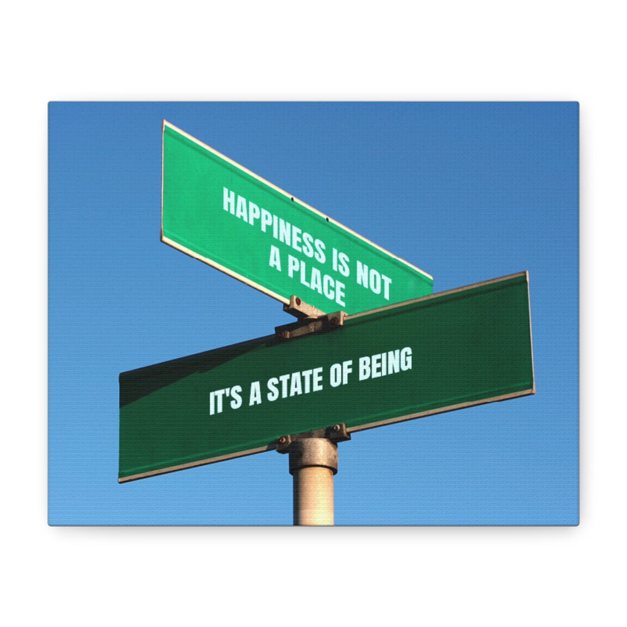 Happiness Is a State of Being Canvas – Inspirational Wall Art