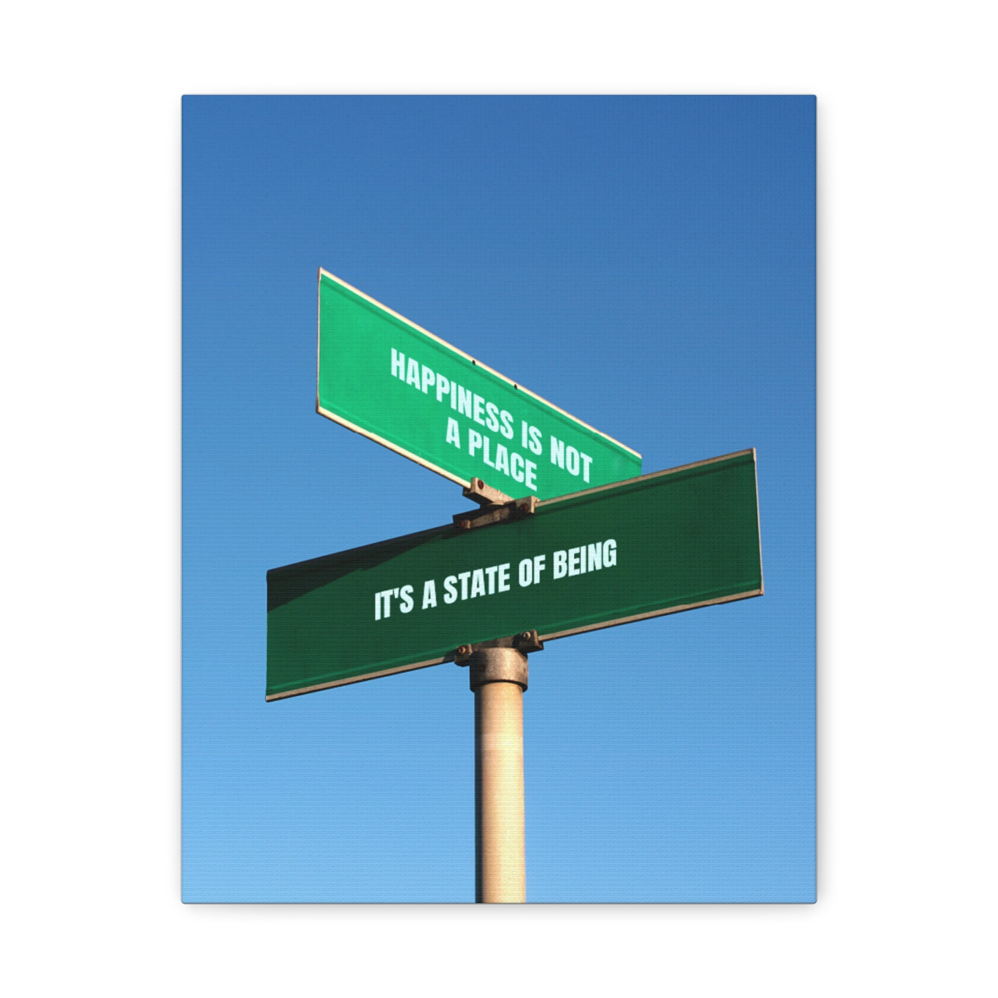 Happiness Is a State of Being Canvas – Inspirational Wall Art