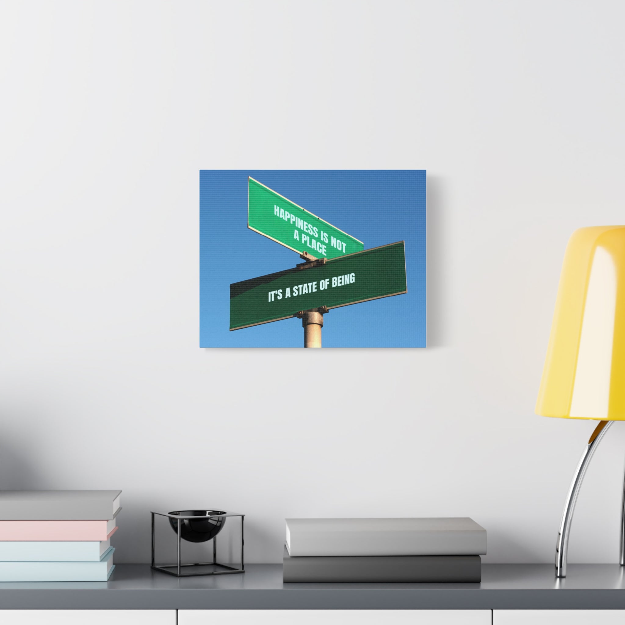 Happiness Is a State of Being Canvas – Inspirational Wall Art