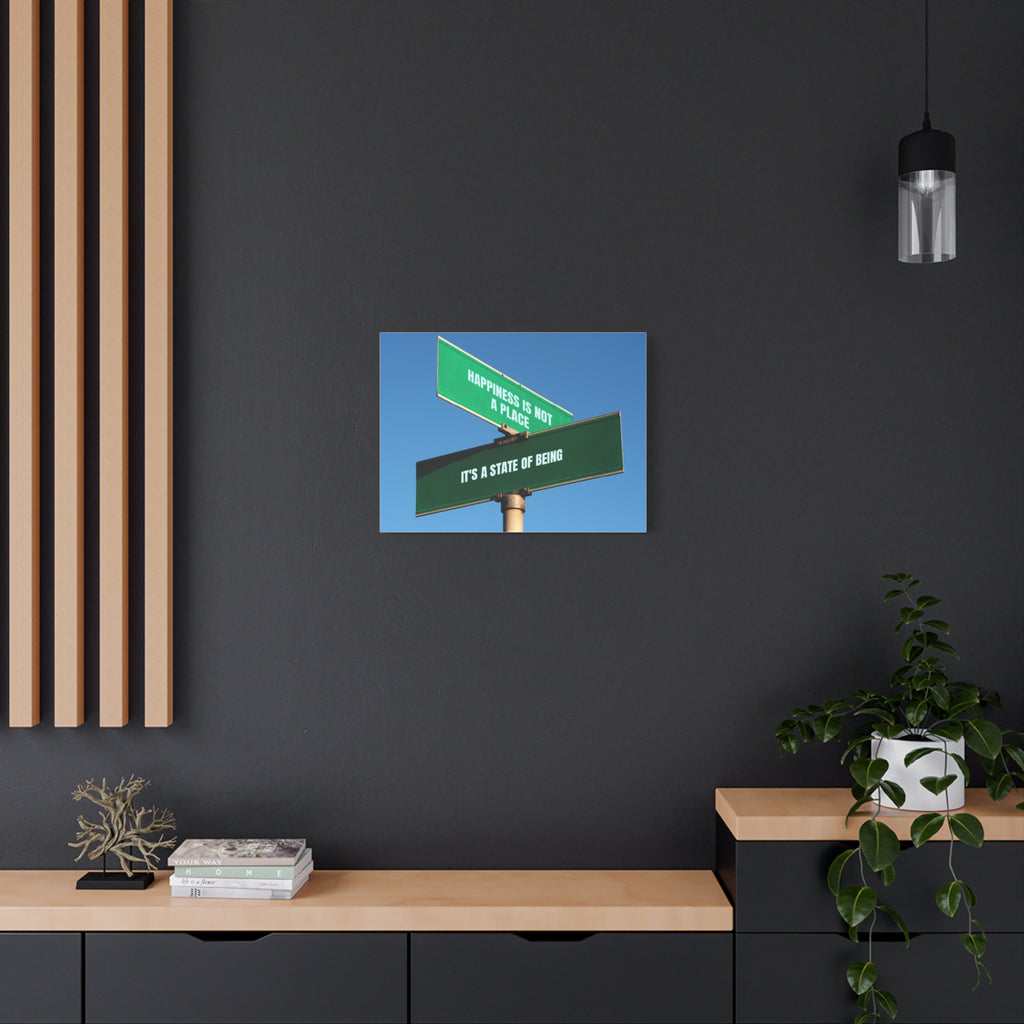 Happiness Is a State of Being Canvas – Inspirational Wall Art
