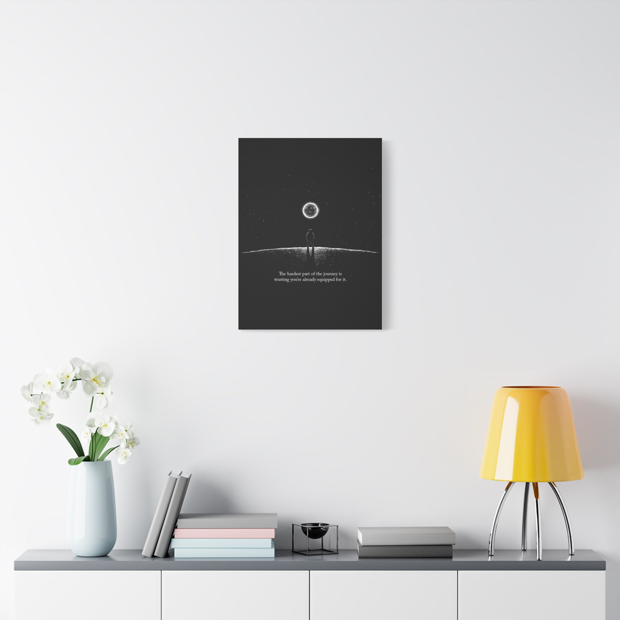 Motivational Canvas Print — “The hardest part of the journey is trusting you’re already equipped for it.”