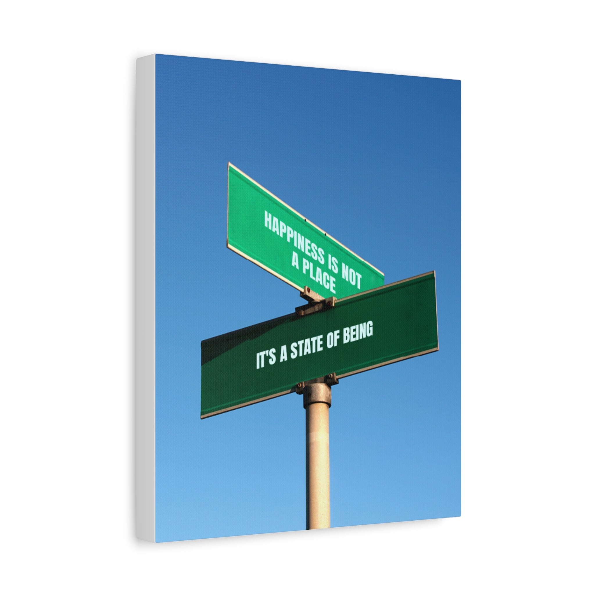 Happiness Is a State of Being Canvas – Inspirational Wall Art