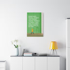 Canvas Wall Art - "Just Means You're Terrible at Small Talk" Modern Green Typography Print