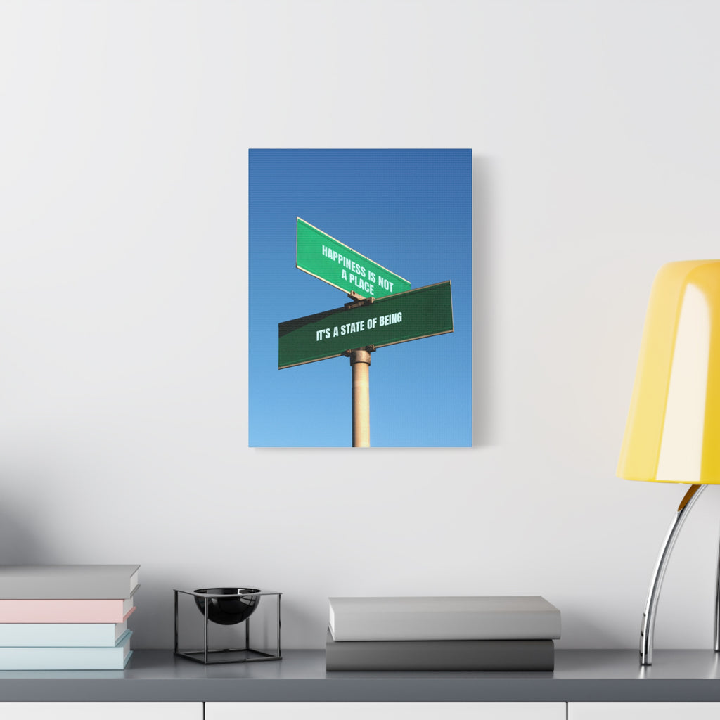 Happiness Is a State of Being Canvas – Inspirational Wall Art