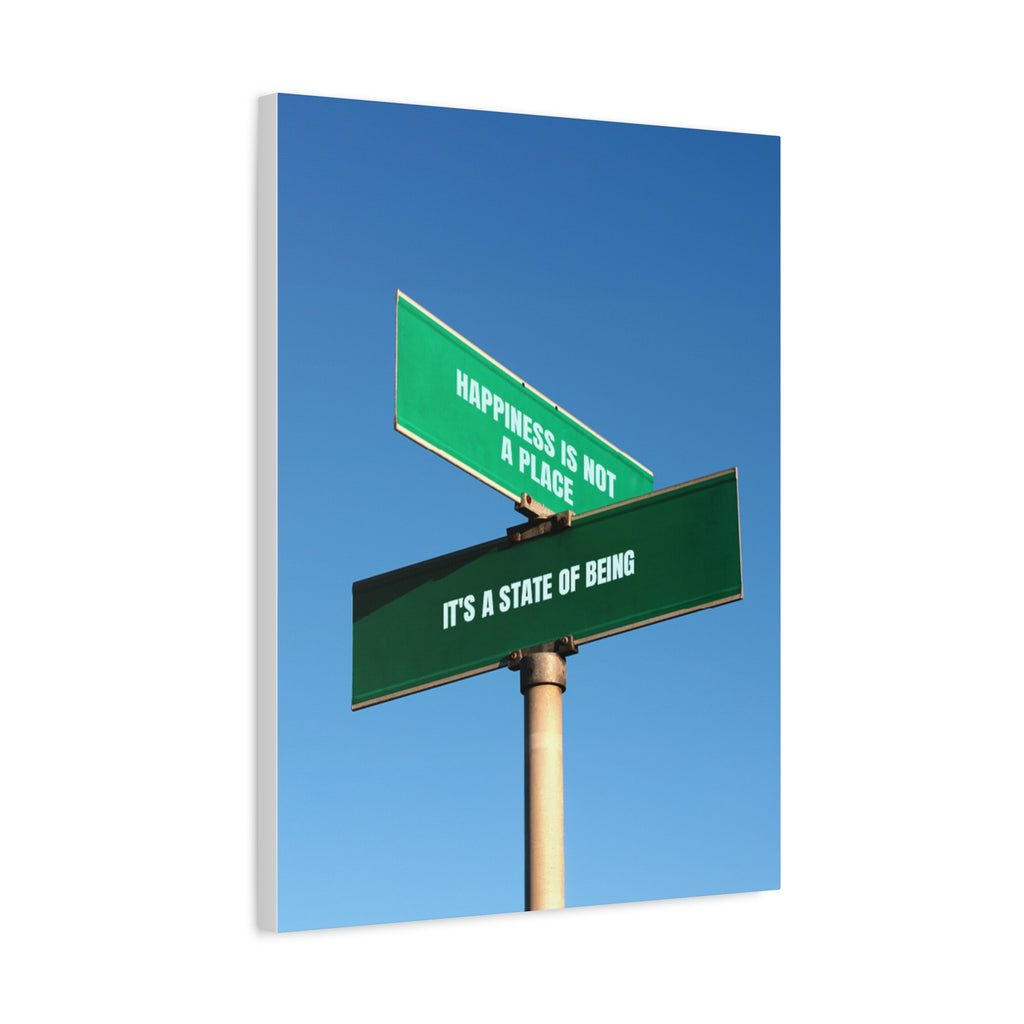 Happiness Is a State of Being Canvas – Inspirational Wall Art