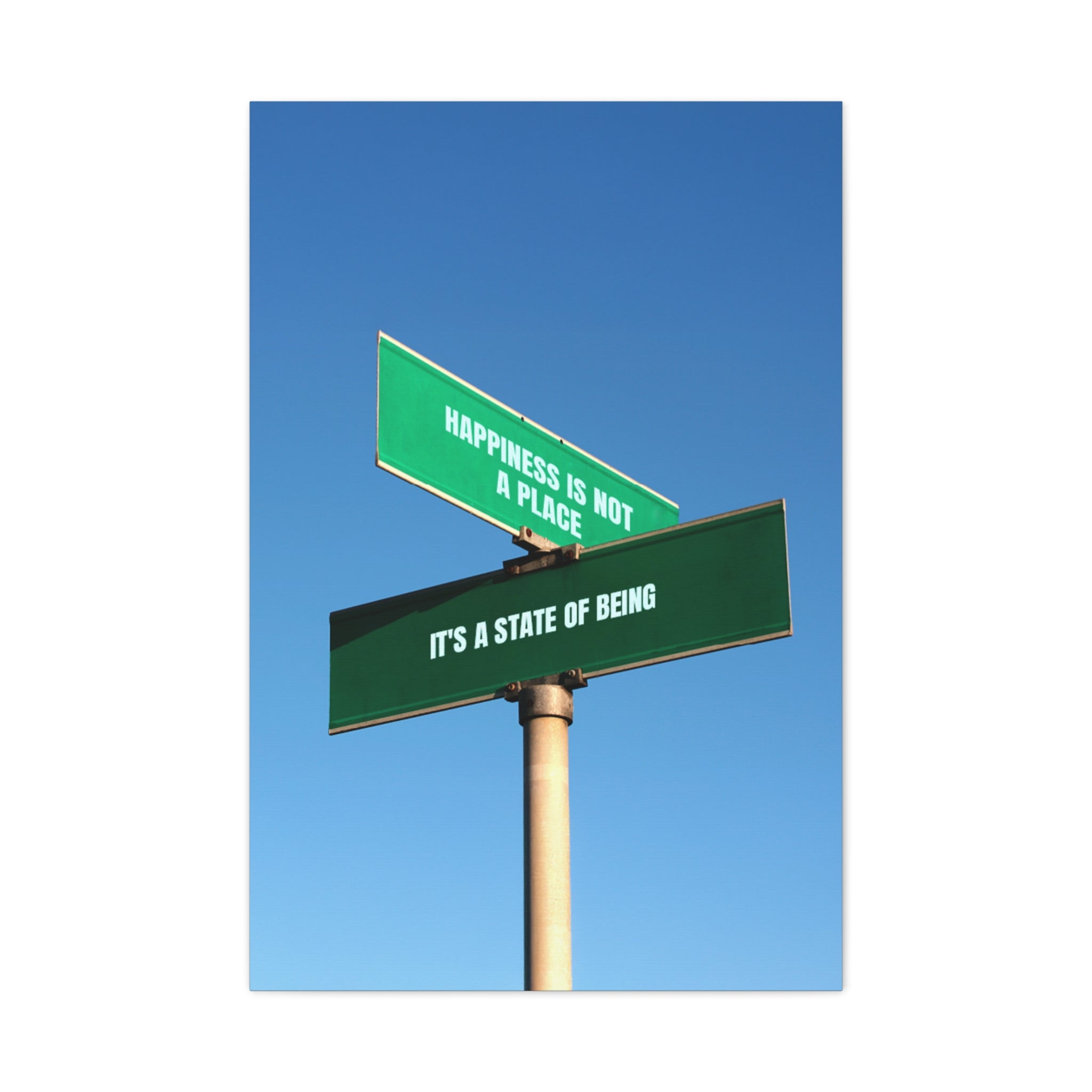 Happiness Is a State of Being Canvas – Inspirational Wall Art