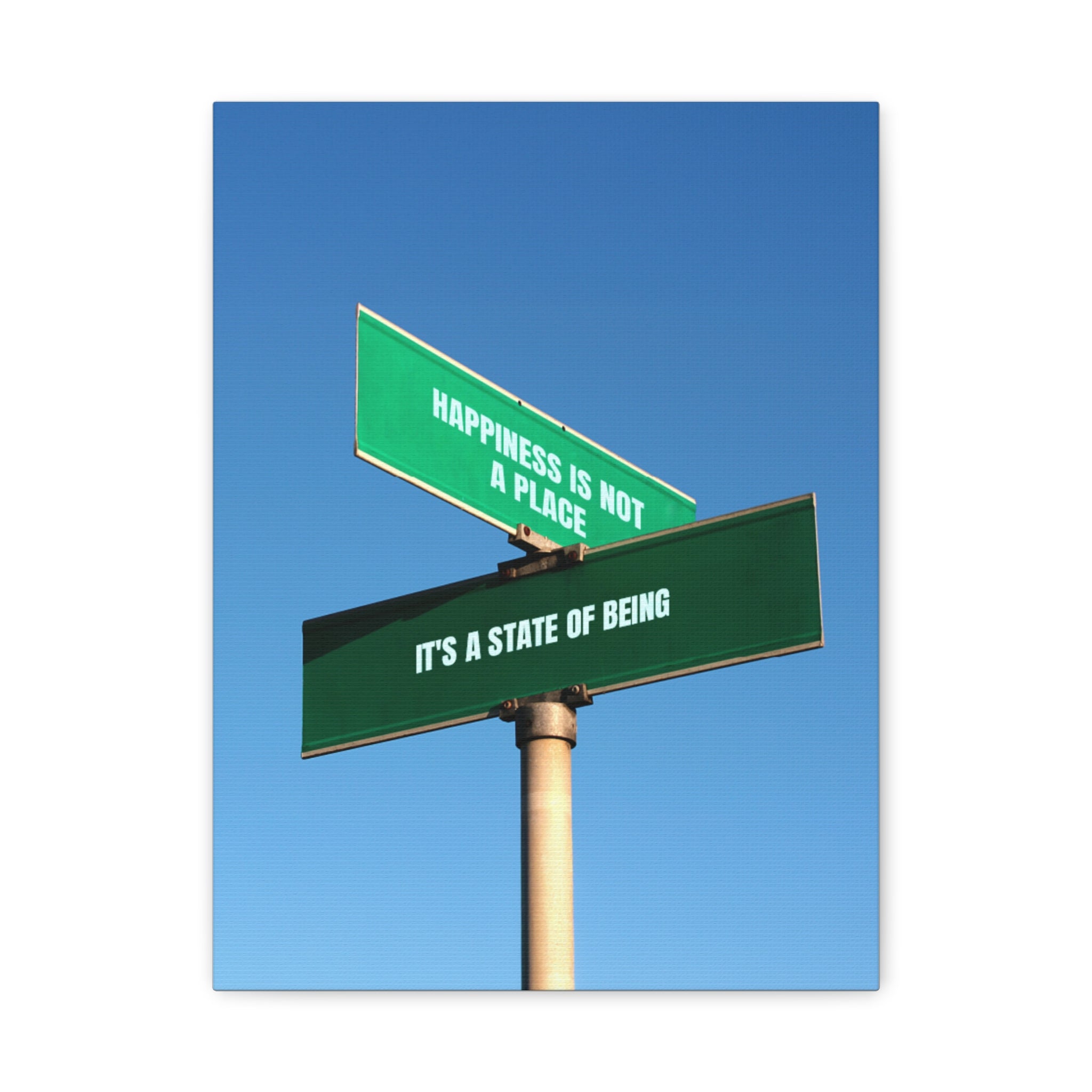 Happiness Is a State of Being Canvas – Inspirational Wall Art