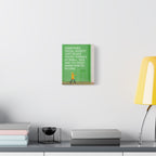 Canvas Wall Art - "Just Means You're Terrible at Small Talk" Modern Green Typography Print