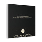 Inspirational Canvas Wall Art — "Live so boldly as your future self" Moon Quote