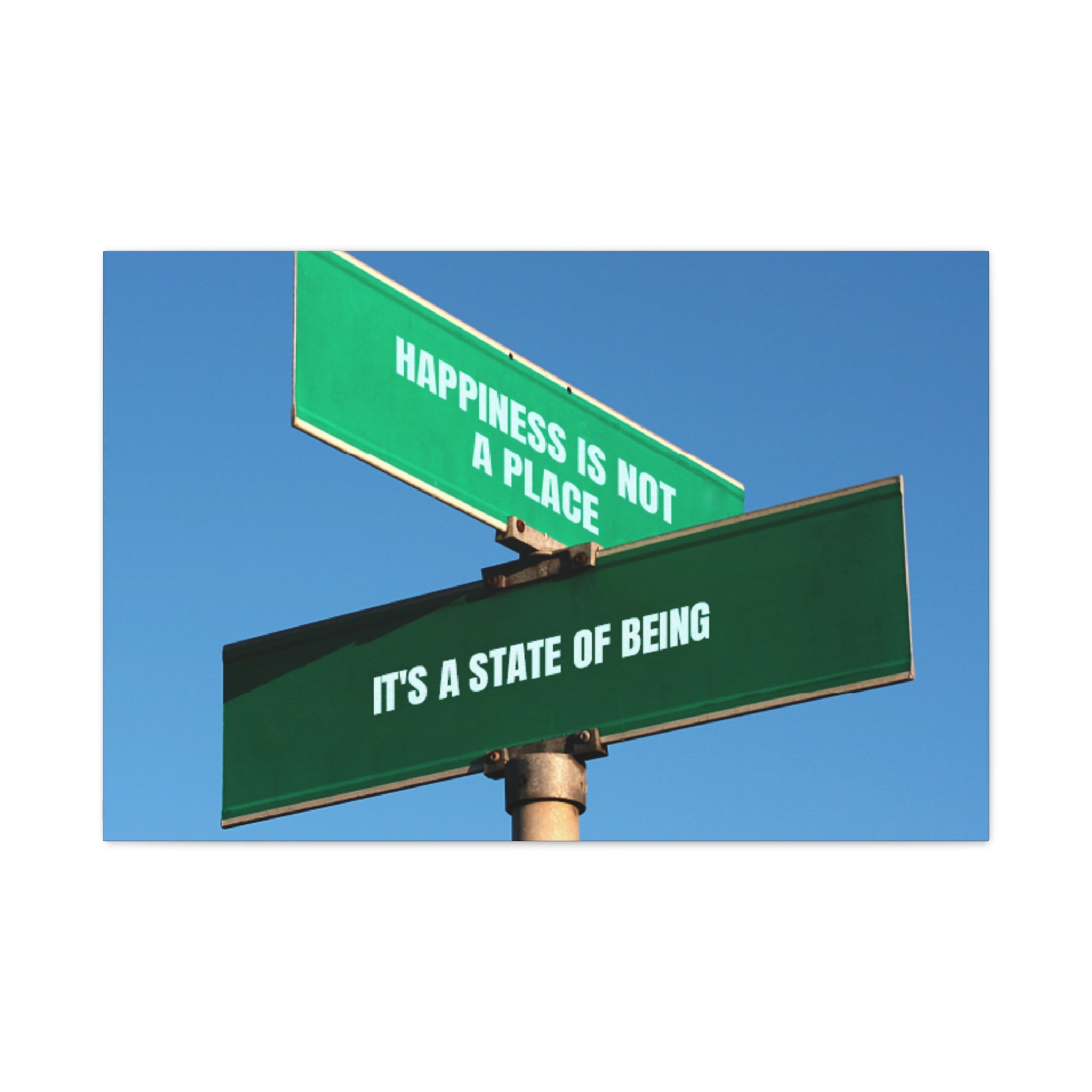 Happiness Is a State of Being Canvas – Inspirational Wall Art