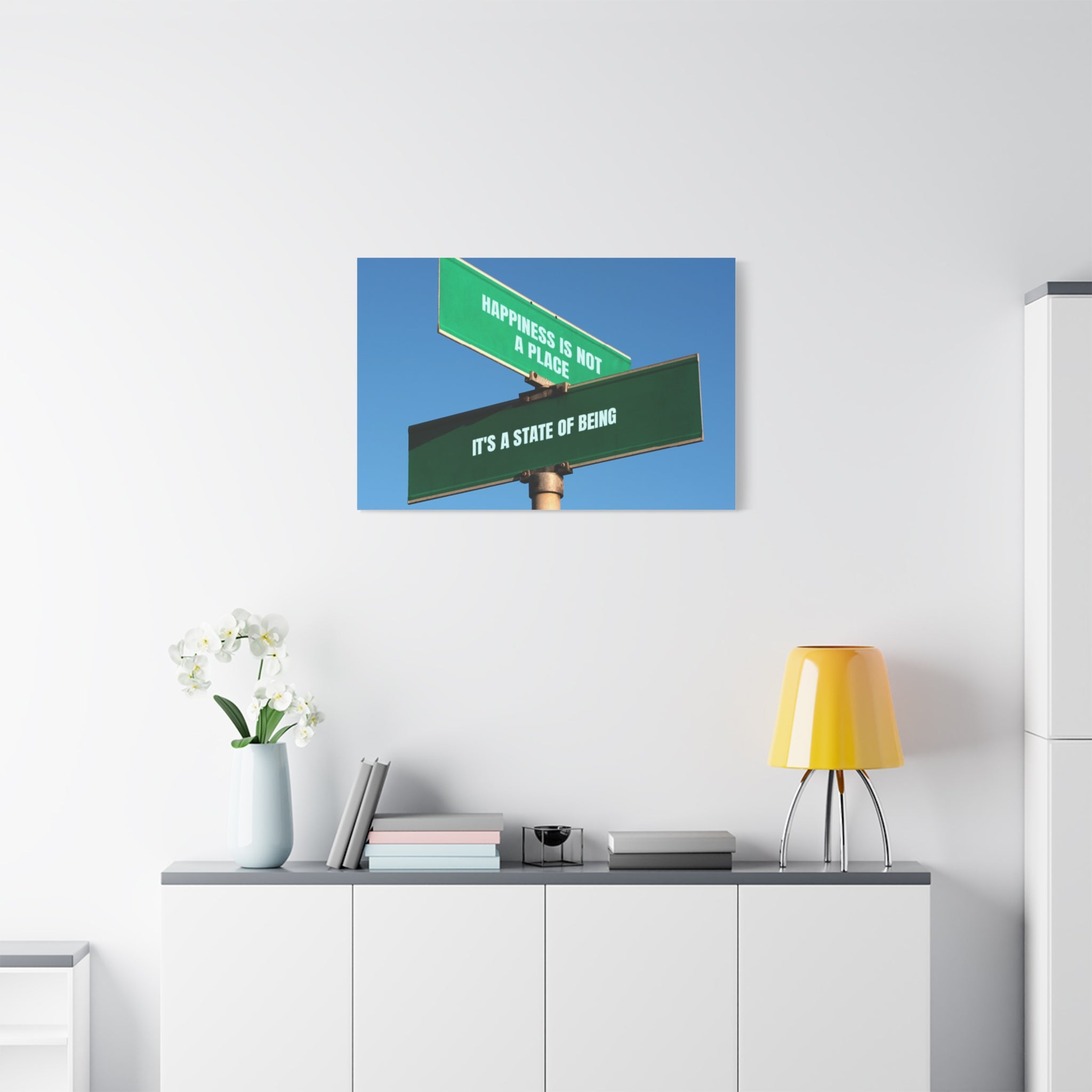 Happiness Is a State of Being Canvas – Inspirational Wall Art