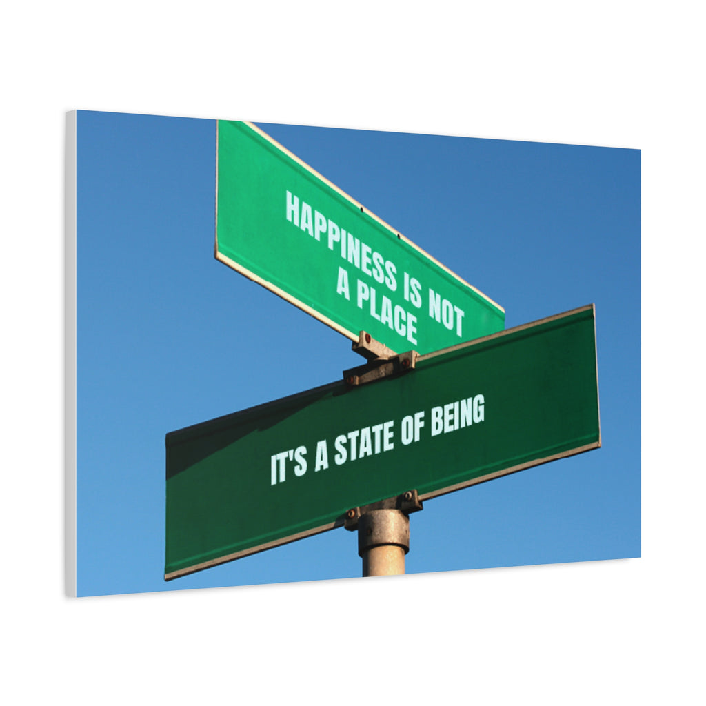 Happiness Is a State of Being Canvas – Inspirational Wall Art
