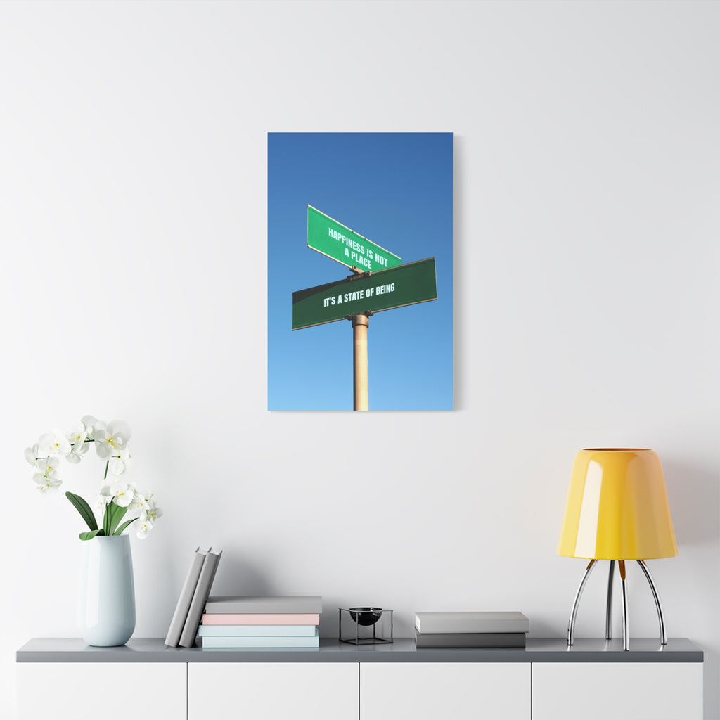 Happiness Is a State of Being Canvas – Inspirational Wall Art