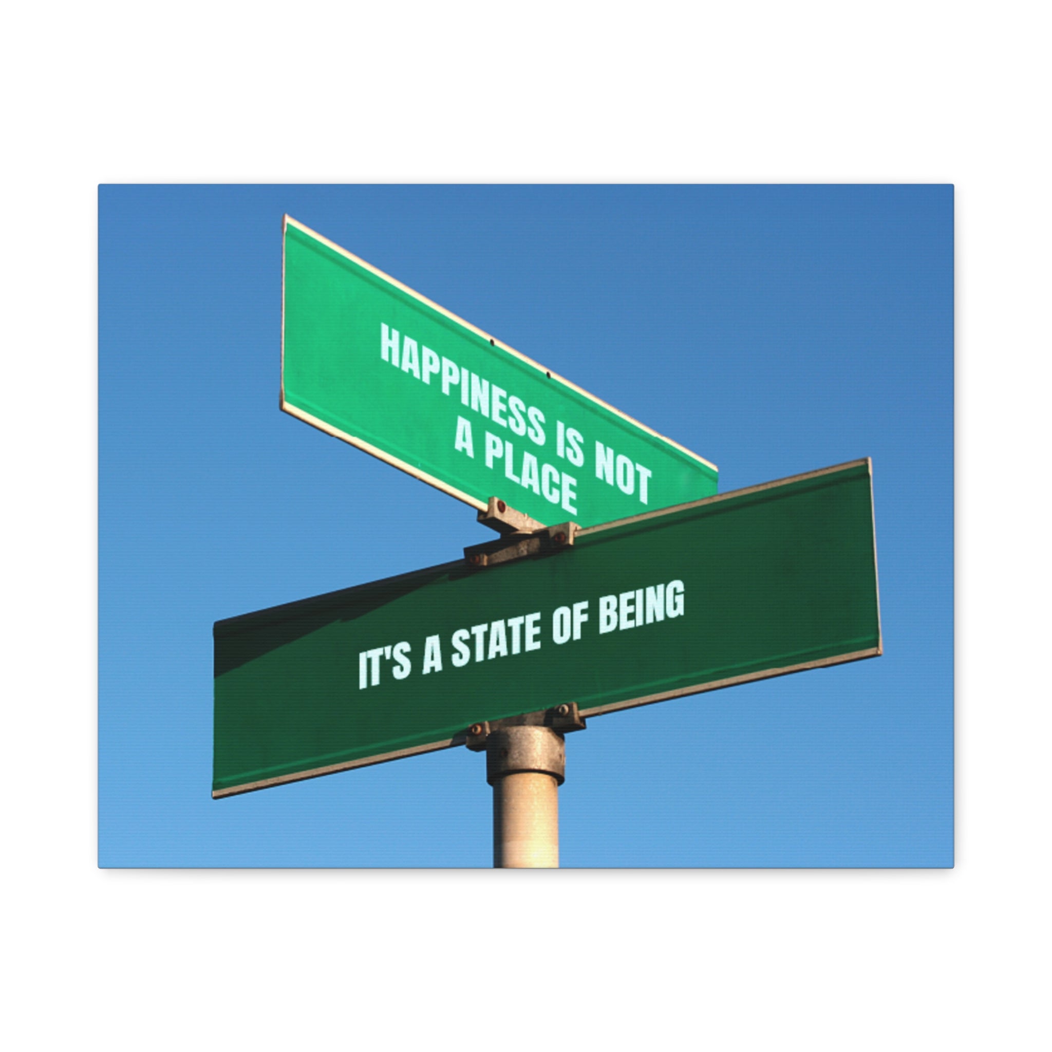 Happiness Is a State of Being Canvas – Inspirational Wall Art