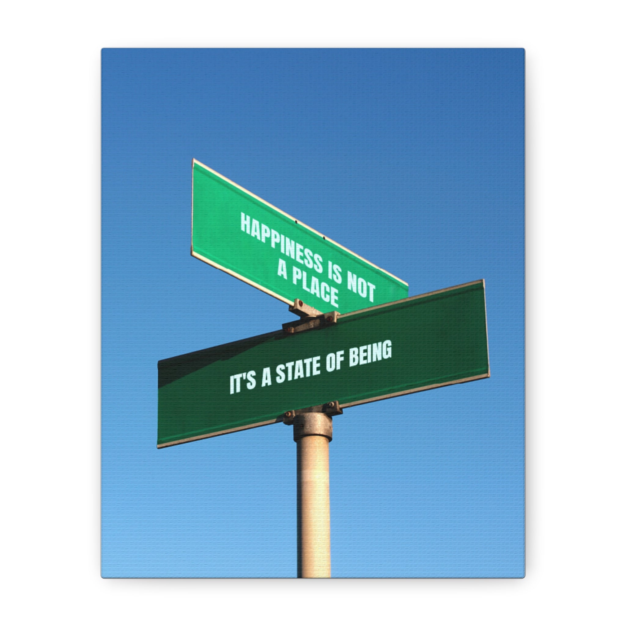 Happiness Is a State of Being Canvas – Inspirational Wall Art