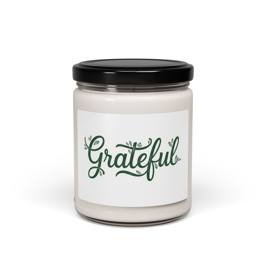 Grateful Soy Candle - 9oz Scented Jar for Gratitude & Relaxation