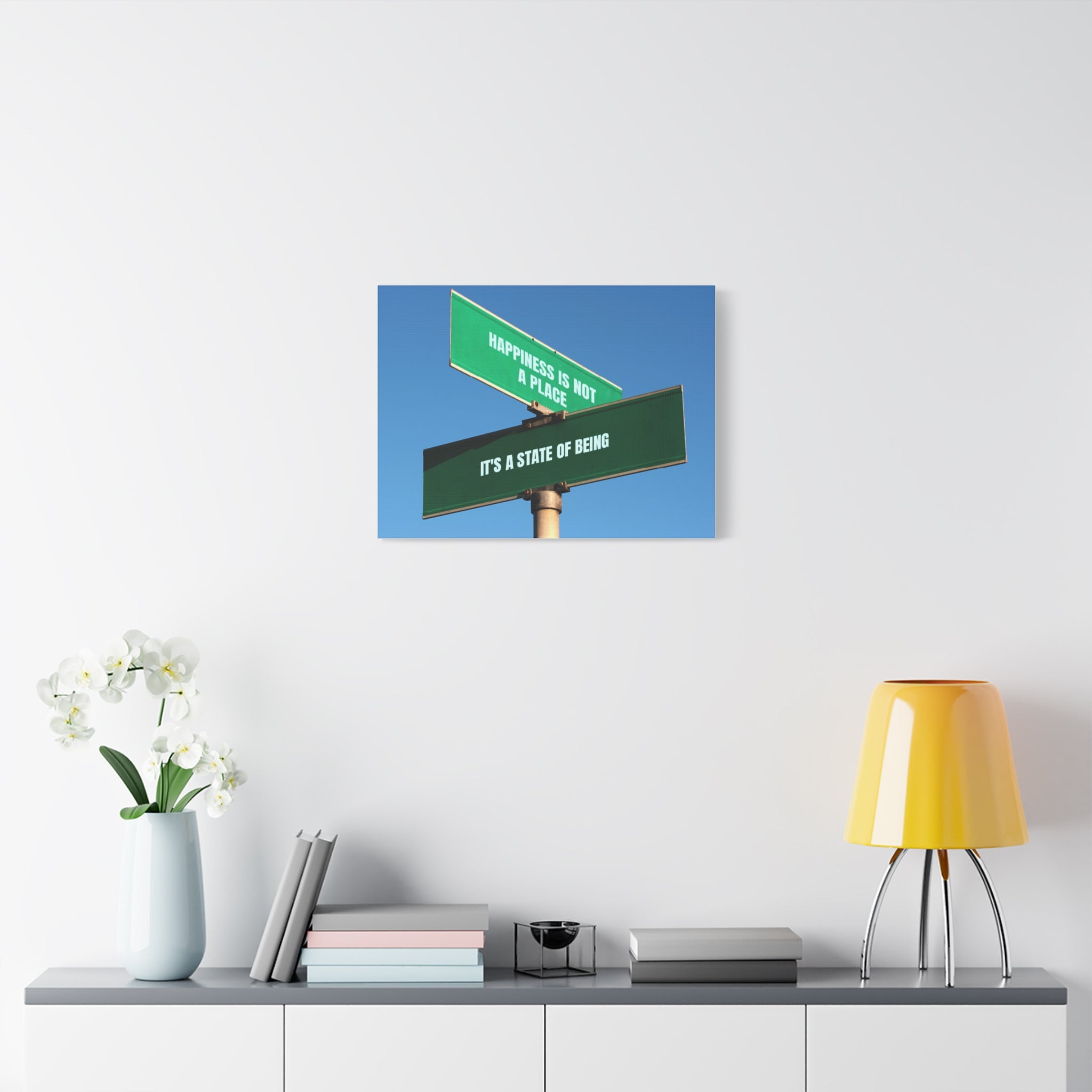 Happiness Is a State of Being Canvas – Inspirational Wall Art