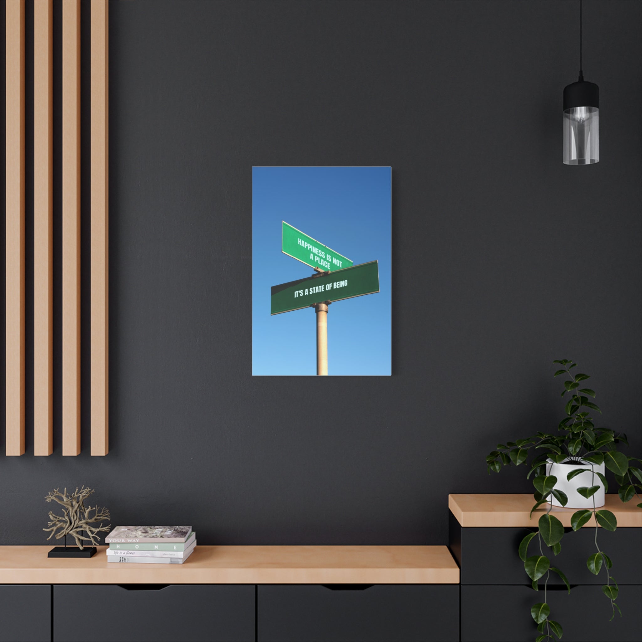 Happiness Is a State of Being Canvas – Inspirational Wall Art