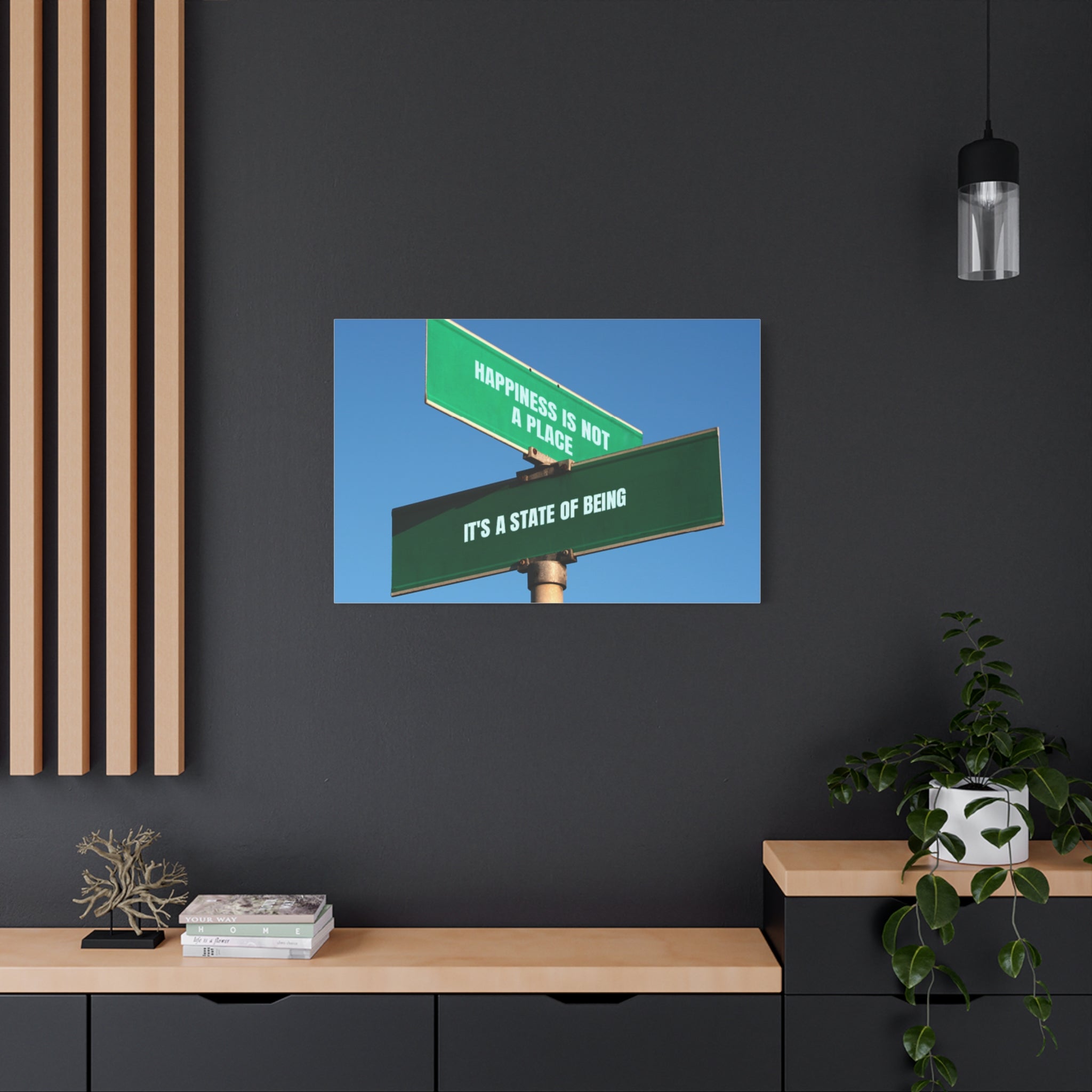 Happiness Is a State of Being Canvas – Inspirational Wall Art