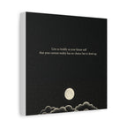 Inspirational Canvas Wall Art — "Live so boldly as your future self" Moon Quote
