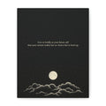Inspirational Canvas Wall Art — "Live so boldly as your future self" Moon Quote – Front view