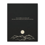 Inspirational Canvas Wall Art — "Live so boldly as your future self" Moon Quote – Front view