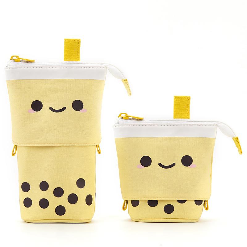 Smiley Face Multifunctional Pen Holder - Cute Retractable Desk Organizer – Smiley Pen Holder - Mango Milk Tea