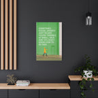 Canvas Wall Art - "Just Means You're Terrible at Small Talk" Modern Green Typography Print