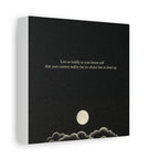 Inspirational Canvas Wall Art — "Live so boldly as your future self" Moon Quote