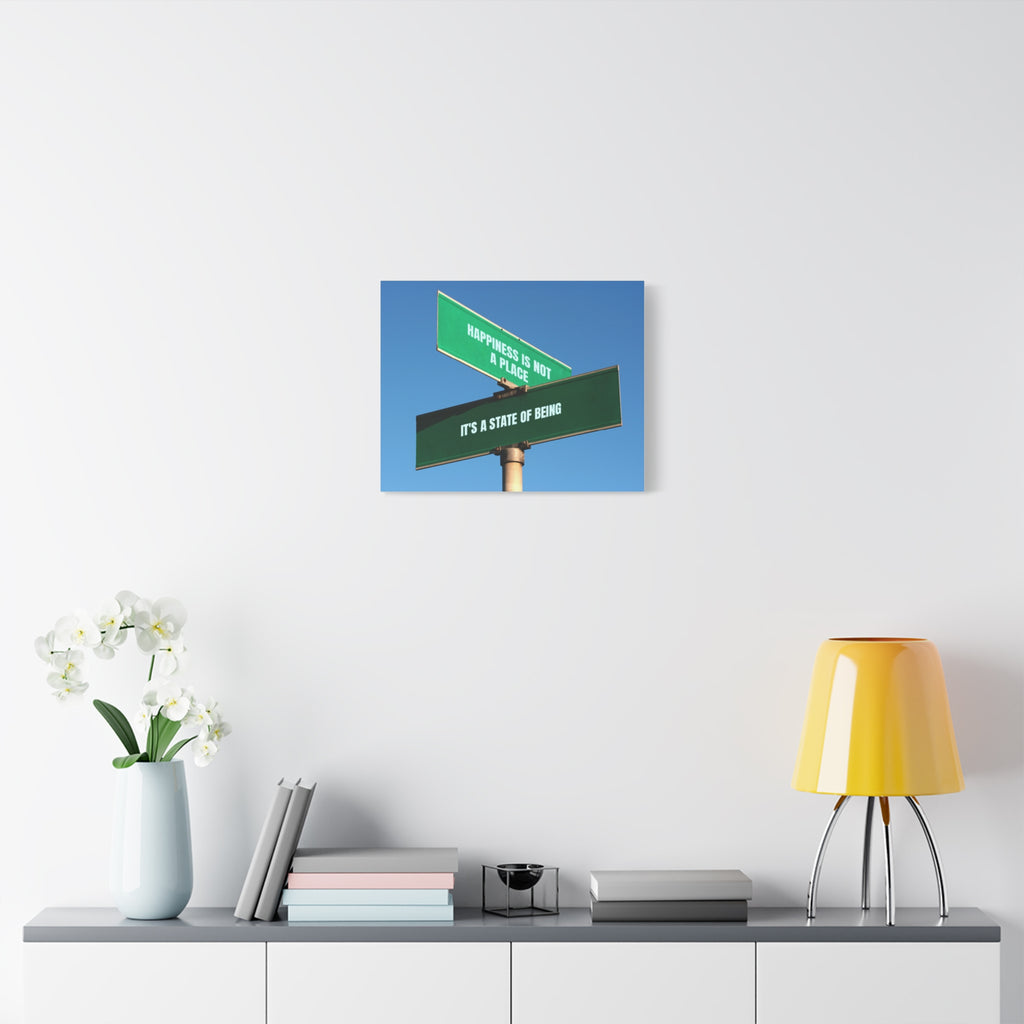 Happiness Is a State of Being Canvas – Inspirational Wall Art