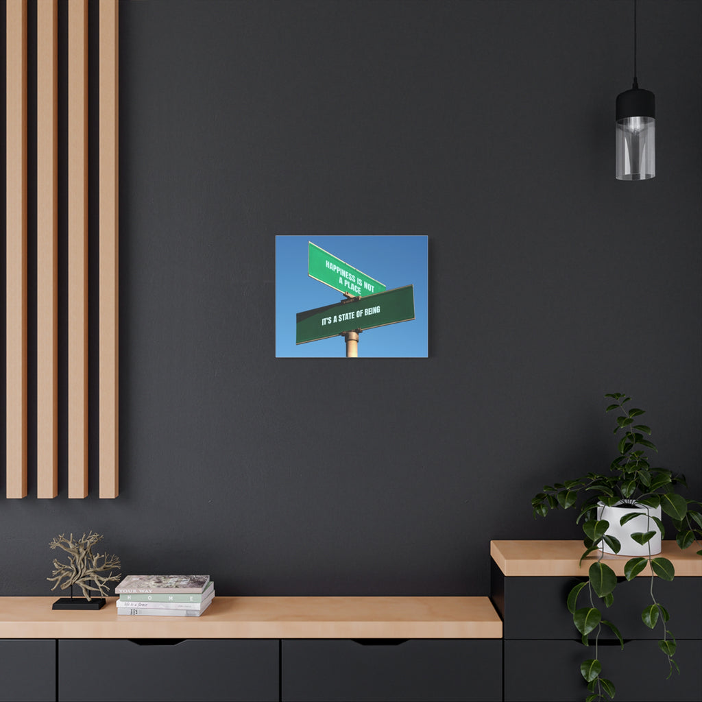Happiness Is a State of Being Canvas – Inspirational Wall Art