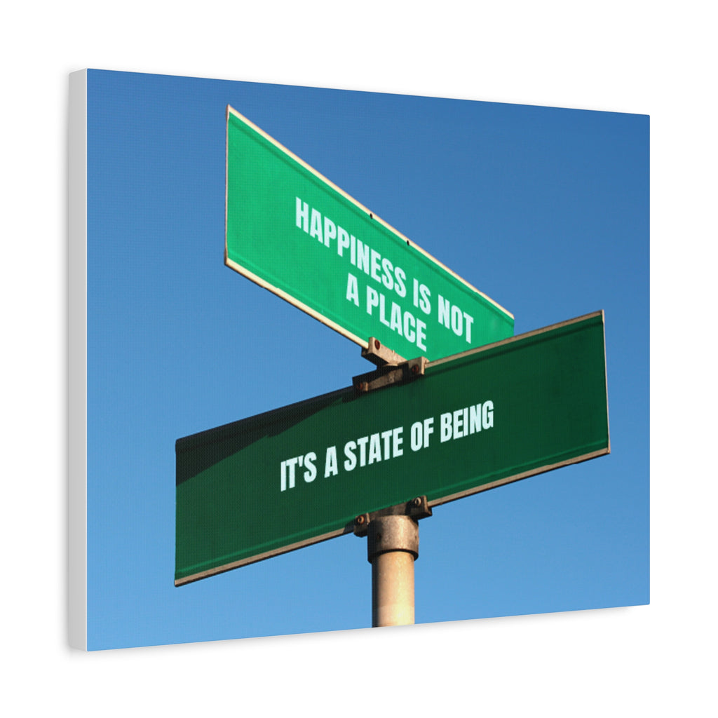 Happiness Is a State of Being Canvas – Inspirational Wall Art