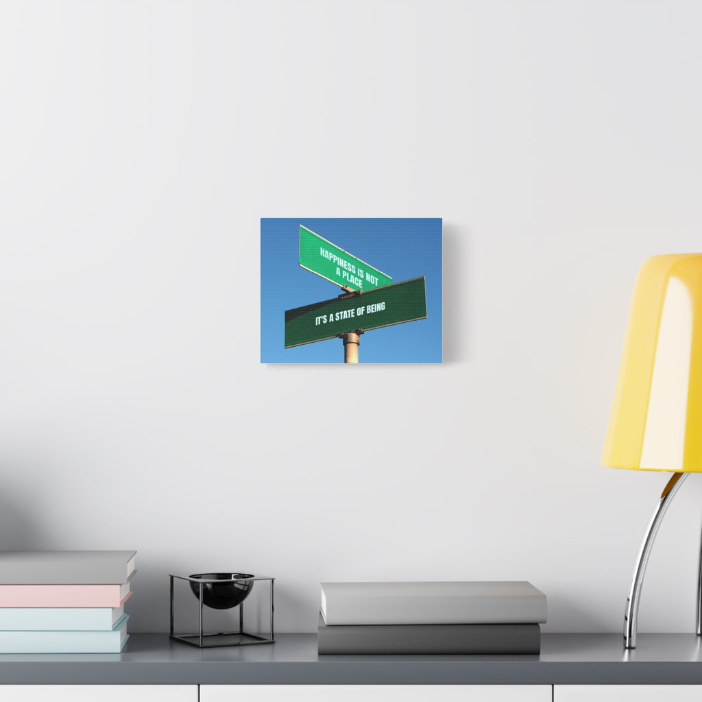 Happiness Is a State of Being Canvas – Inspirational Wall Art