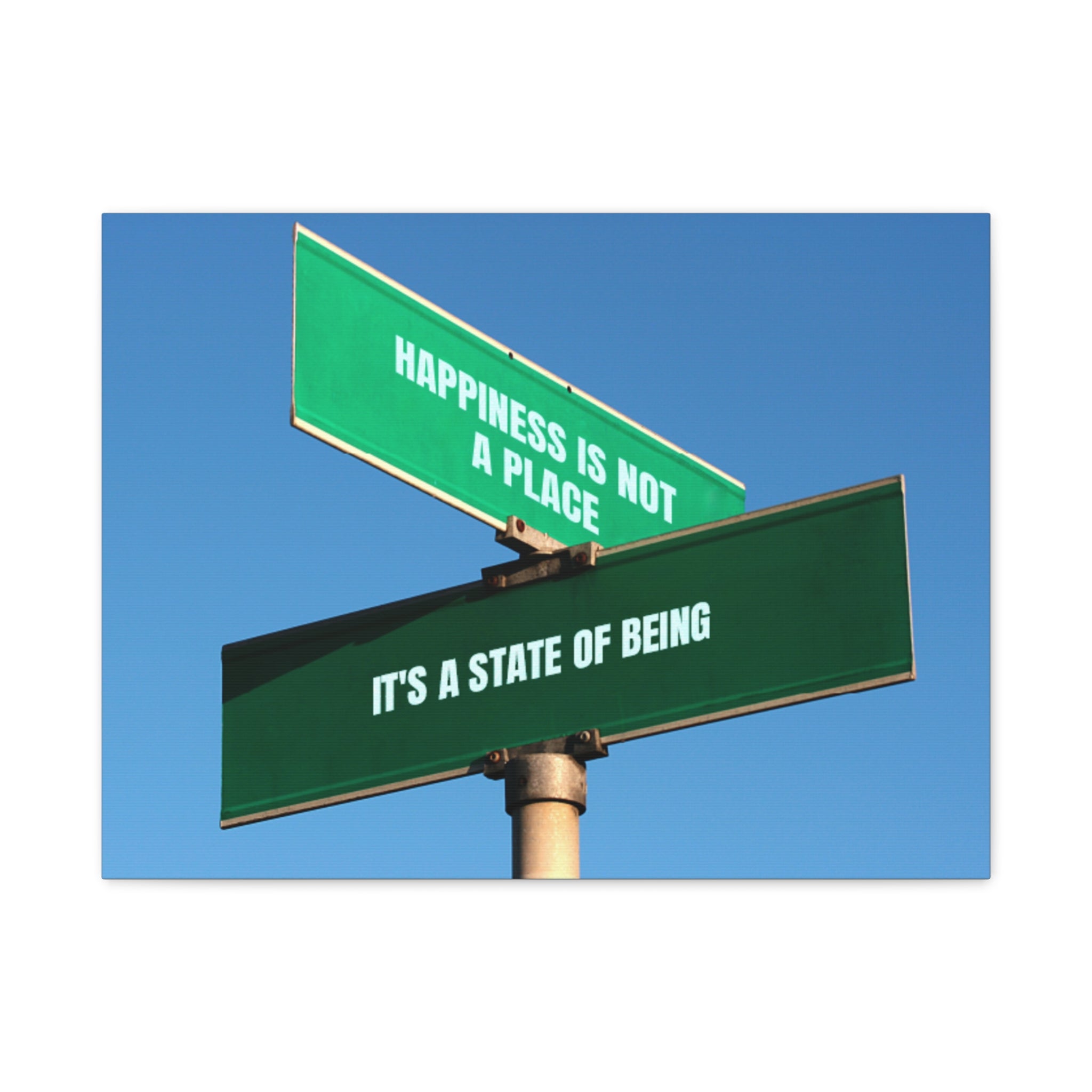 Happiness Is a State of Being Canvas – Inspirational Wall Art