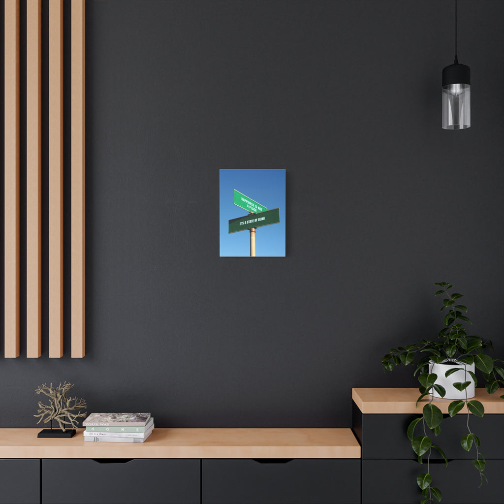 Happiness Is a State of Being Canvas – Inspirational Wall Art