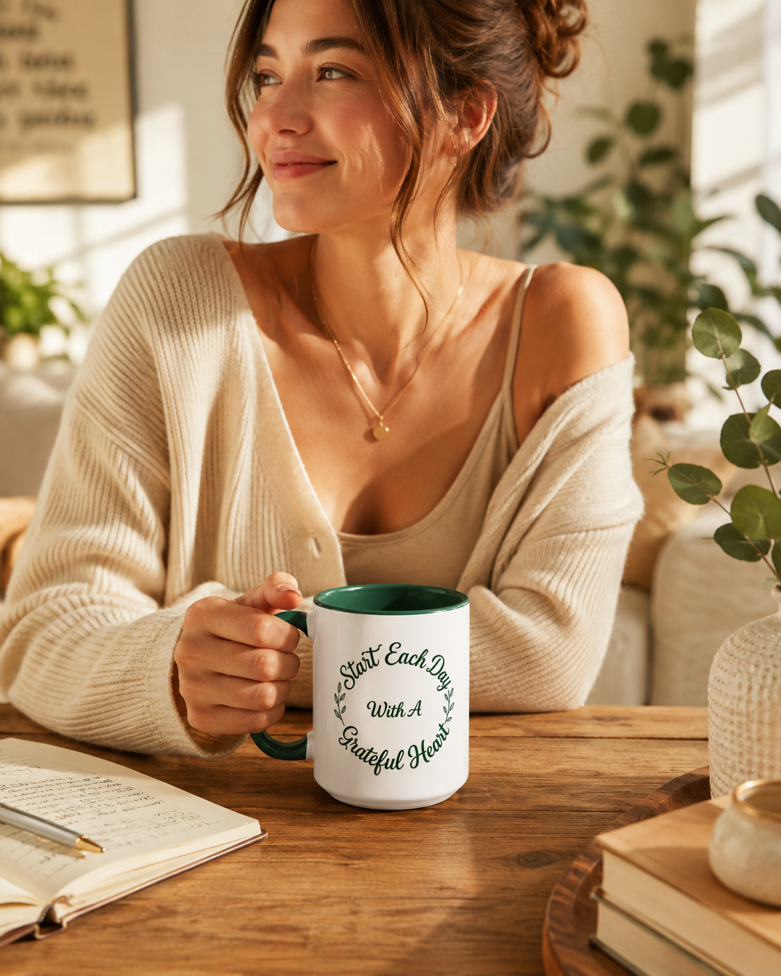 Start Each Day With A Grateful Heart Mug – Gratitude Coffee Mug
