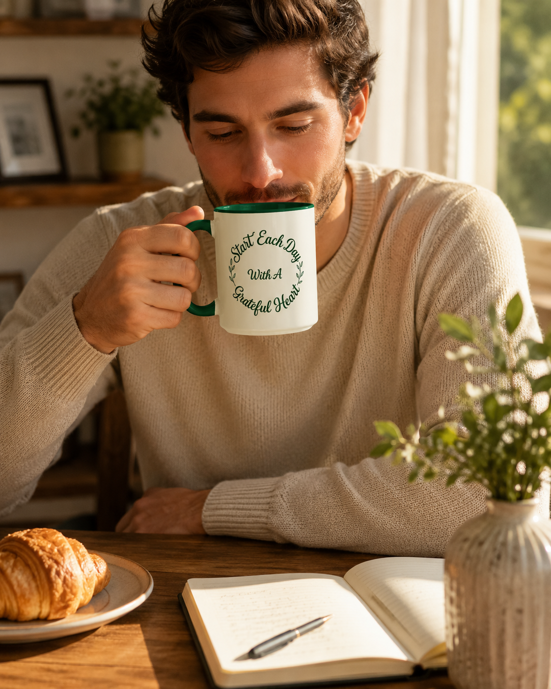 Start Each Day With A Grateful Heart Mug – Gratitude Coffee Mug
