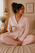 IN MY SLEEPING ERA - Button-Down Luxury Pajama Set (Pink)