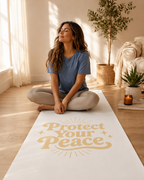 Protect Your Peace Yoga Mat – Non-Slip Microsuede & Rubber Mat