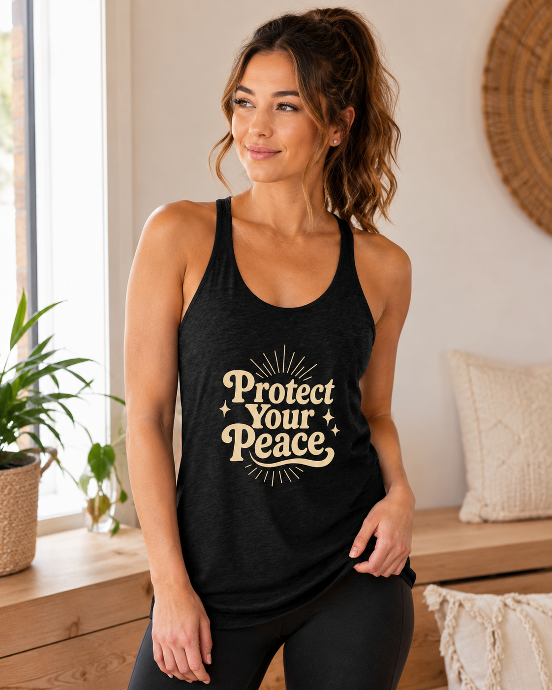 Protect Your Peace Women's Racerback Affirmation Tank Top