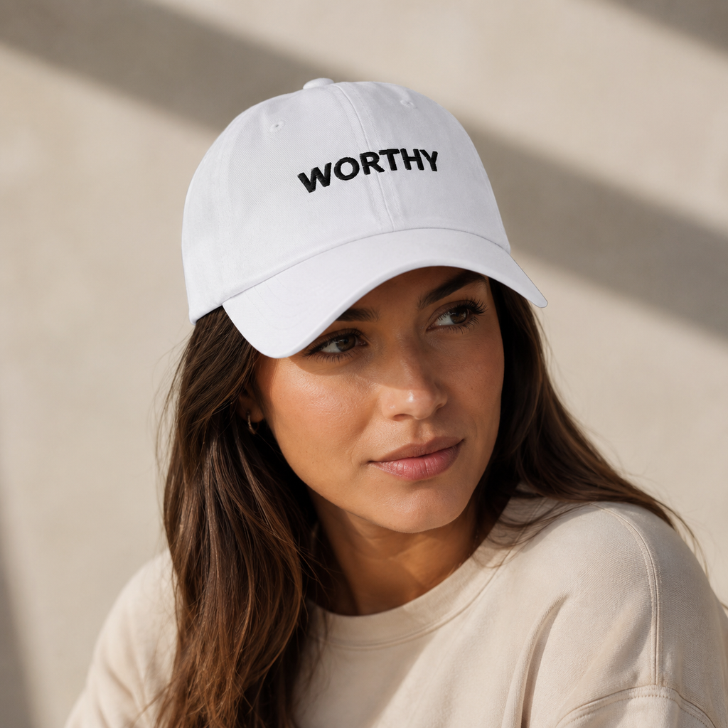WORTHY Embroidered Hat – Positive Affirmation Cap