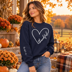 Thankful Heart Sweatshirt | Unisex Fleece Crewneck
