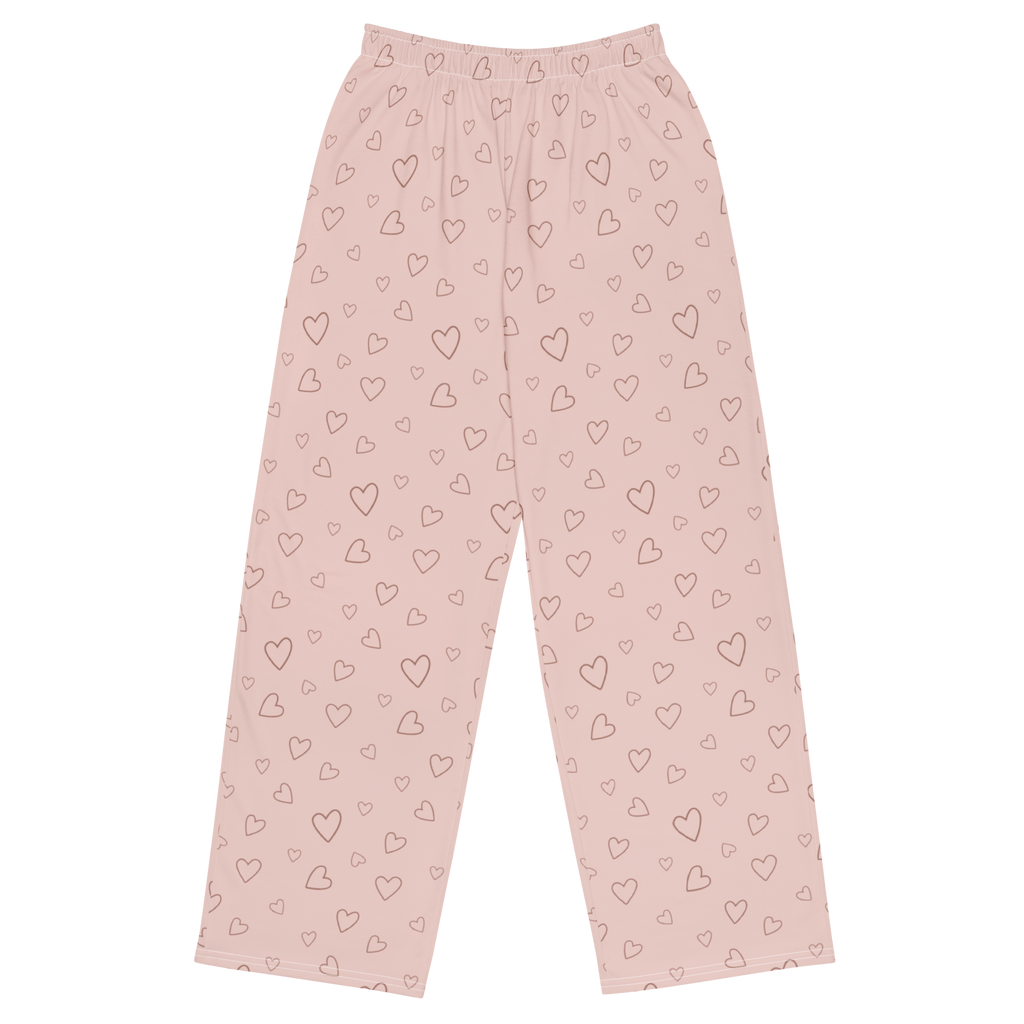 IN MY SLEEPING ERA - Button-Down Luxury Pajama Set (Pink) – Front view