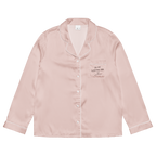 IN MY SLEEPING ERA - Button-Down Luxury Pajama Set (Pink) – Front view